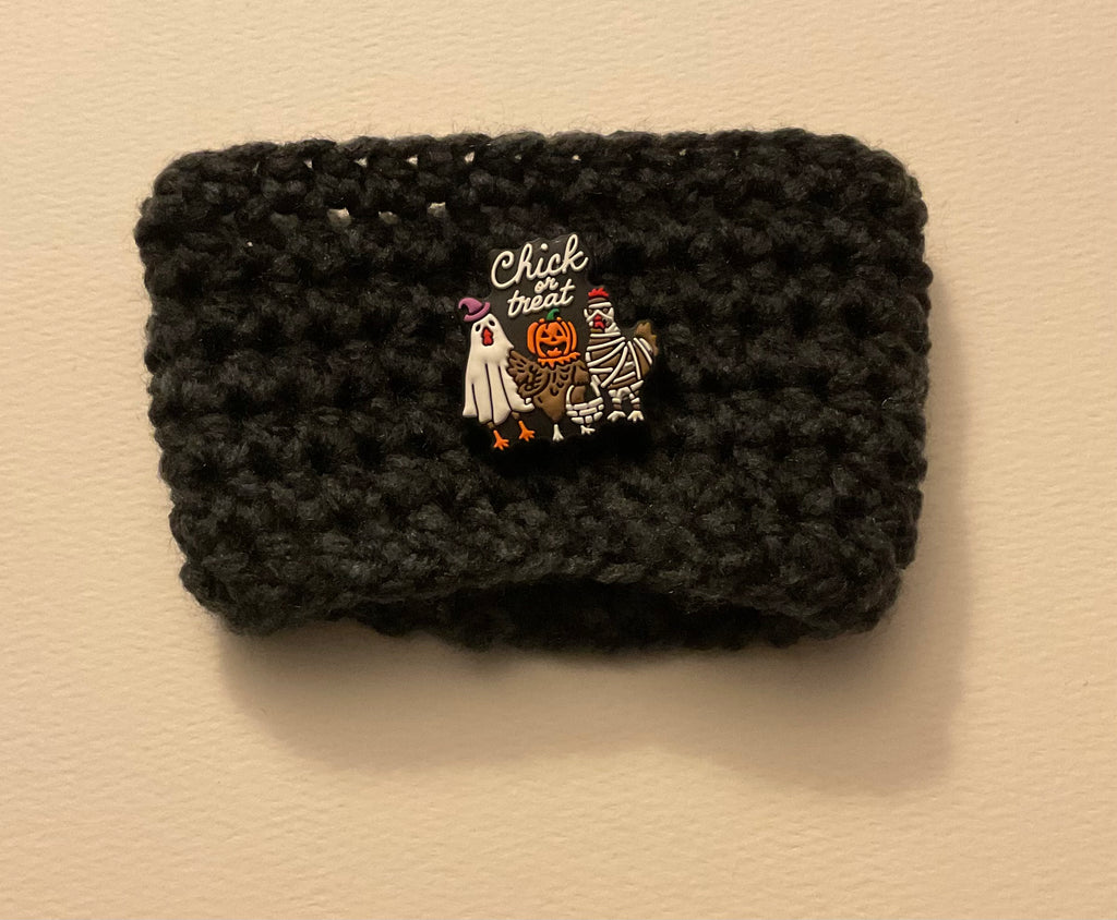 ⭐ Happy Hooker Crochet™ - Halloween Cup Cozy (Colour/button randomly selected)