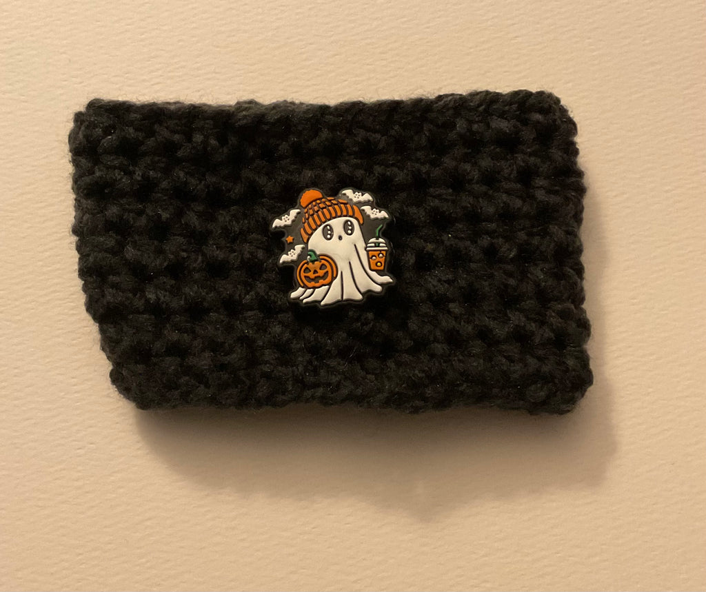 ⭐ Happy Hooker Crochet™ - Halloween Cup Cozy (Colour/button randomly selected)