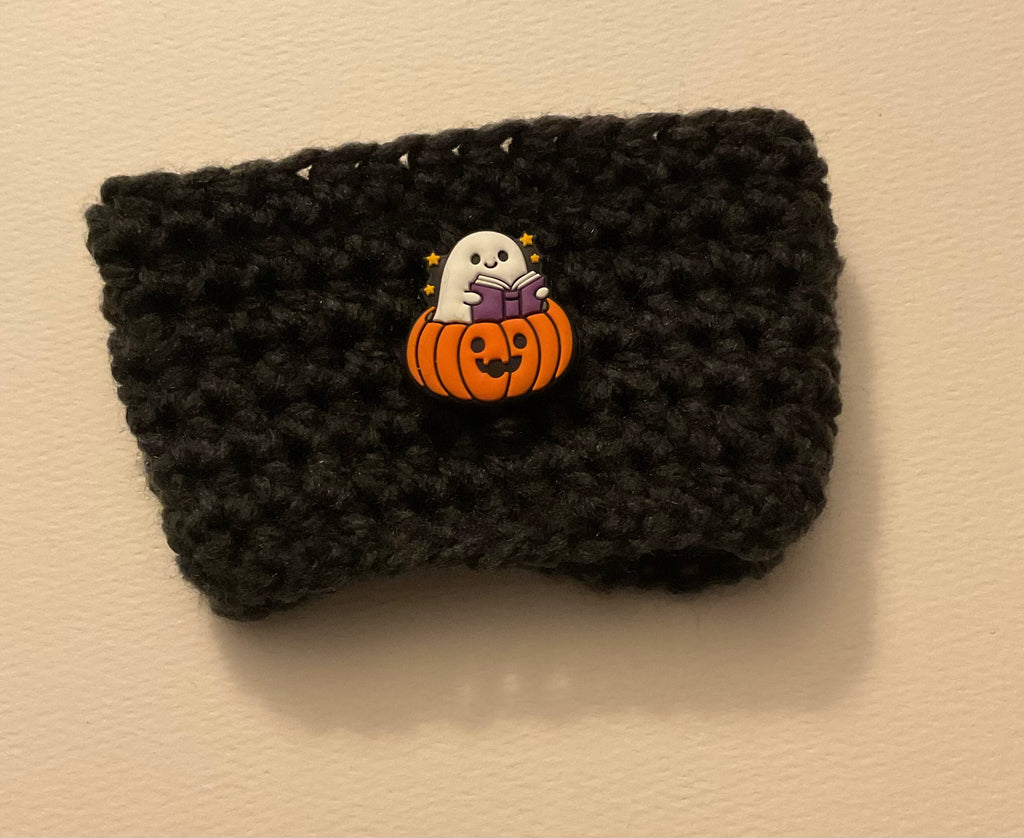⭐ Happy Hooker Crochet™ - Halloween Cup Cozy (Colour/button randomly selected)
