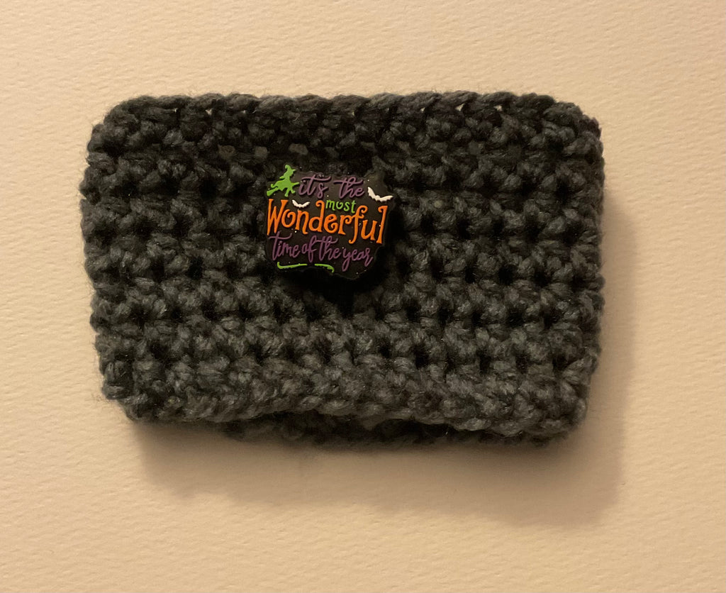⭐ Happy Hooker Crochet™ - Halloween Cup Cozy (Colour/button randomly selected)