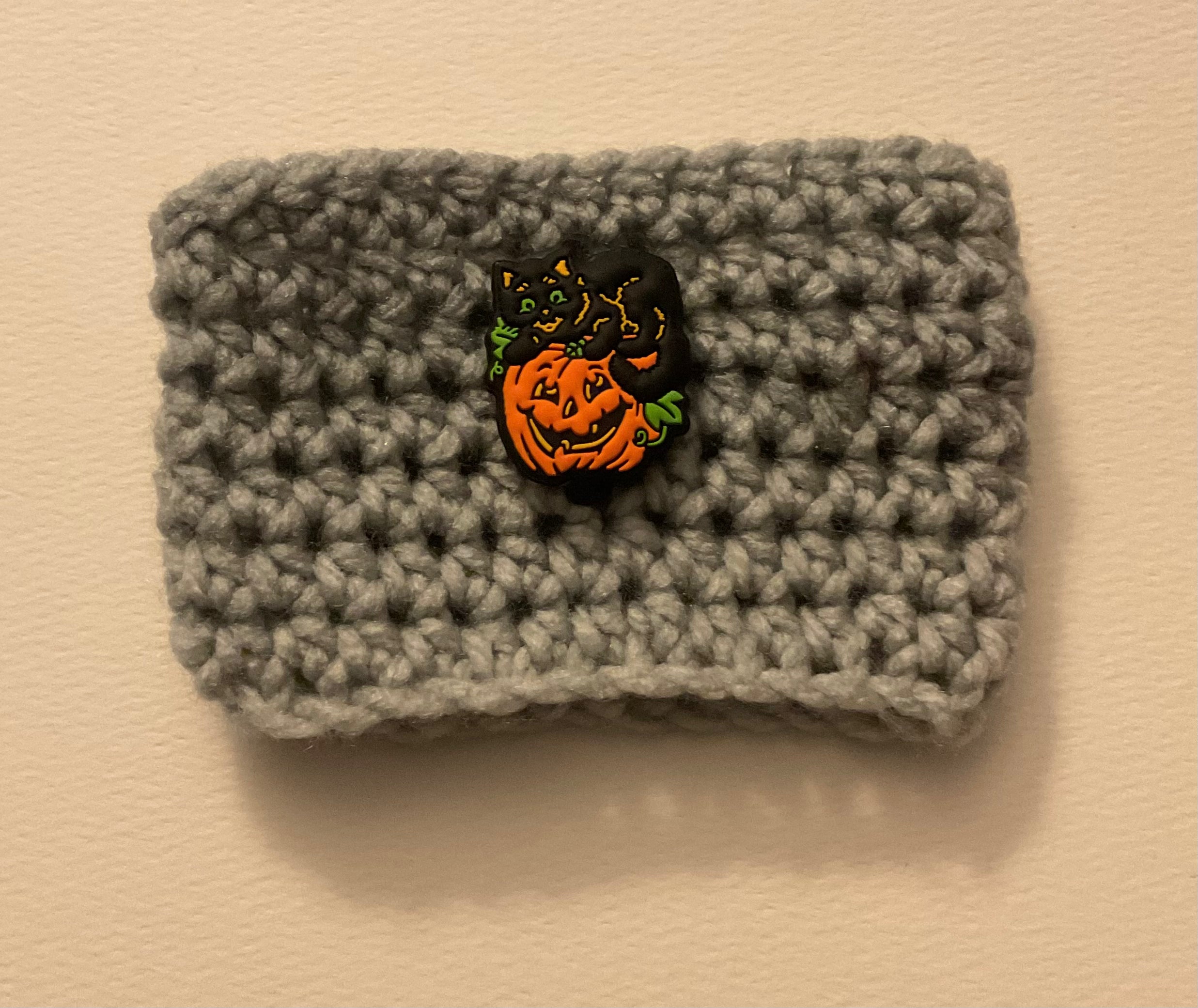 ⭐ Happy Hooker Crochet™ - Halloween Cup Cozy (Colour/button randomly selected)