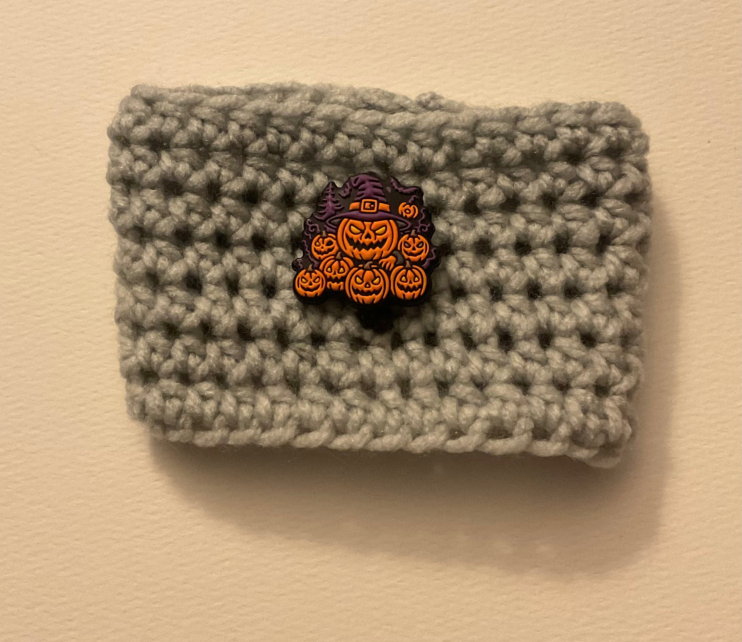 ⭐ Happy Hooker Crochet™ - Halloween Cup Cozy (Colour/button randomly selected)