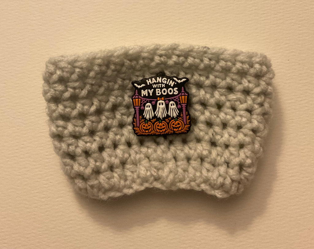 ⭐ Happy Hooker Crochet™ - Halloween Cup Cozy (Colour/button randomly selected)