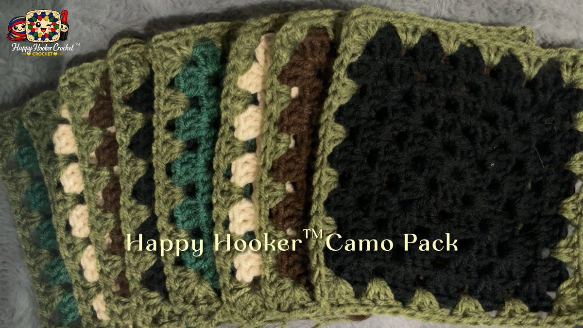 Happy Hooker Crochet™ - Camo Bundle Granny Squares