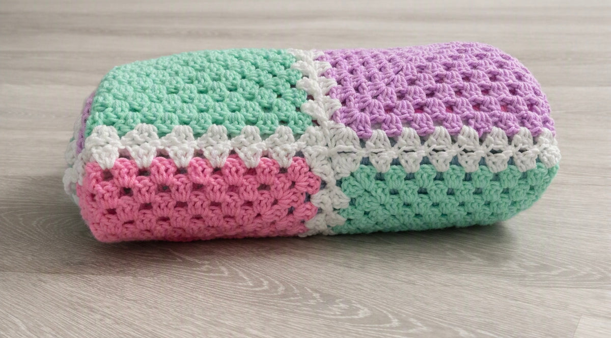 ⭐ Happy Hooker Crochet™ – Granny Square Throw Blanket Pattern (download pattern only)