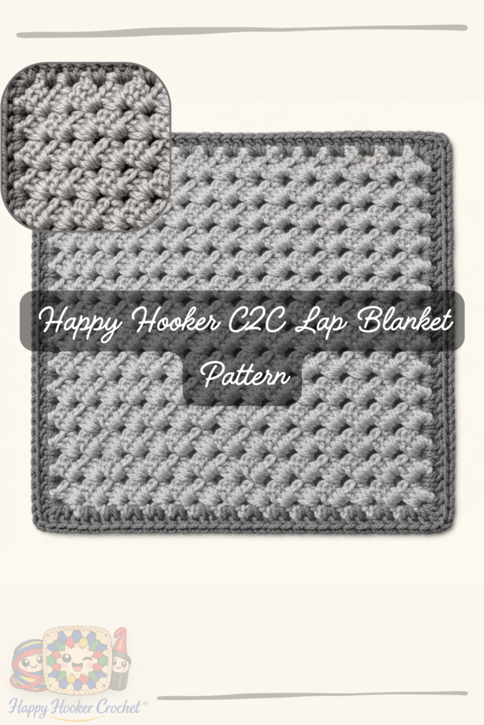 Happy Hooker Crochet™ - C2C Square lap blanket pattern