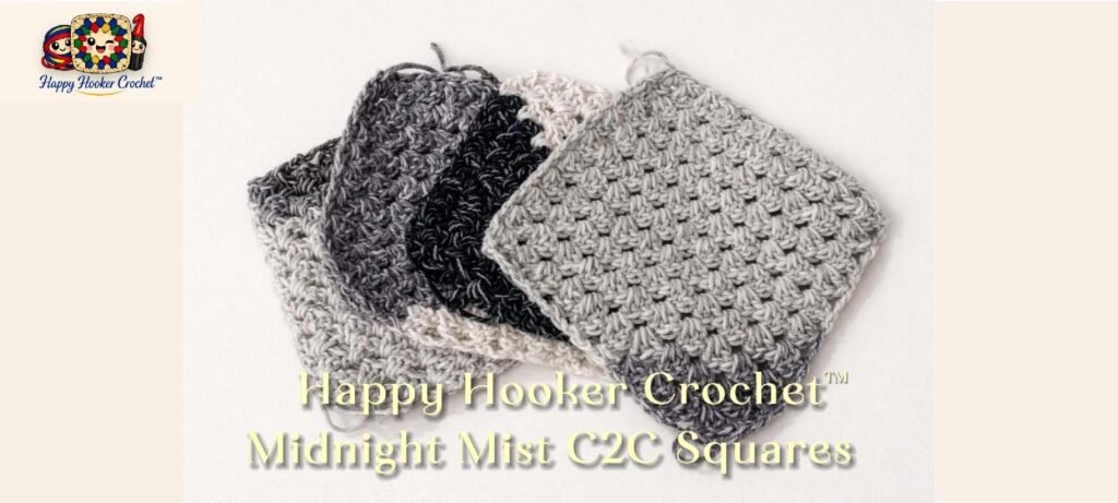 Happy Hooker Crochet™ - Midnight Mist C2C Squares
