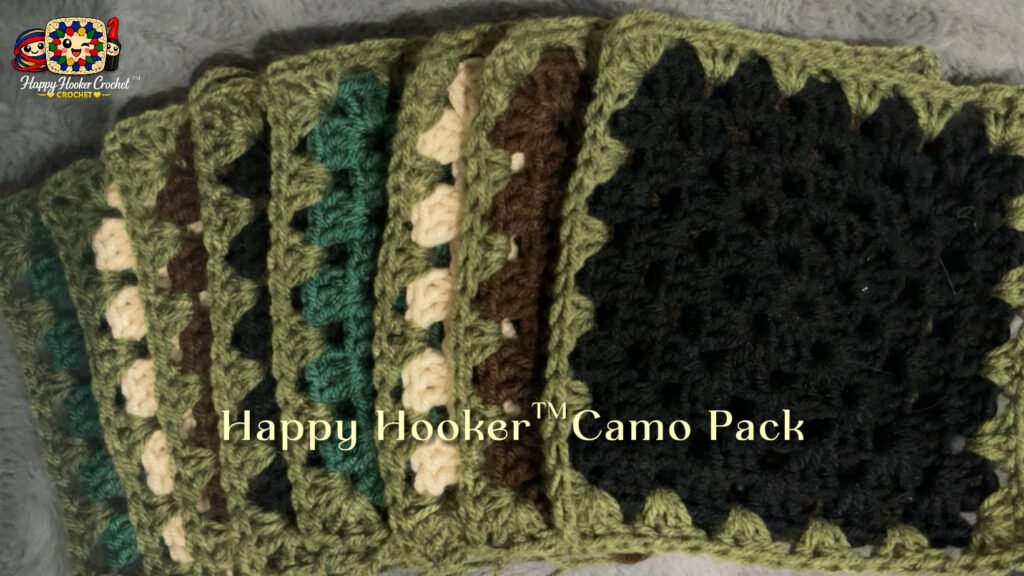 Happy Hooker Crochet™ - Camo Bundle Granny Squares